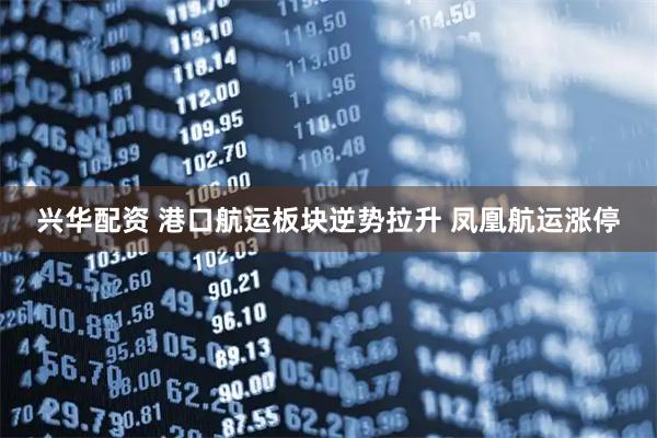 兴华配资 港口航运板块逆势拉升 凤凰航运涨停